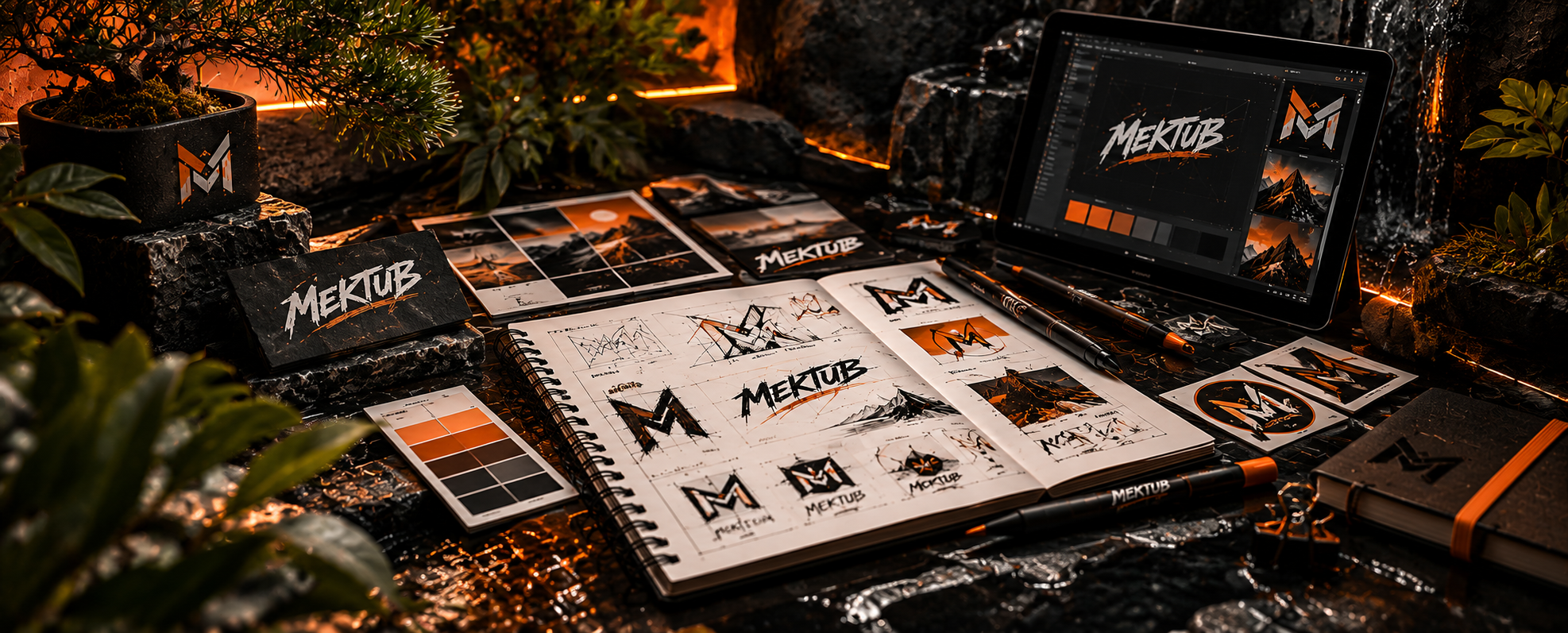 MEKTUB branding in the real world